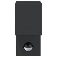 VidaXL Buitenwandlamp met sensor gegoten aluminium zwart - thumbnail