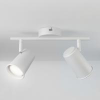 Riga - LED plafondlamp - 8 Watt 690 Lumen - 2 spots - 6500K Neutraal wit - Draaibaar en dimbaar - GU10 - Kantelbaar - Plafondspot - IP20 Voor binnen - Wit - thumbnail