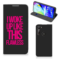 Motorola Moto G8 Power Hoesje met tekst Woke Up - Origineel Cadeau Zelf Maken - thumbnail