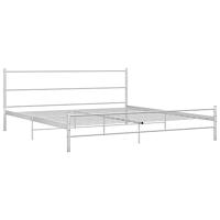 Bedframe metaal wit 160x200 cm - thumbnail