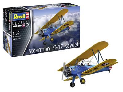 Revell 03837 Stearman PT-17 Kaydet Vliegtuig (bouwpakket) 1:32 Revell 03837 Stearman PT-17 Kaydet Vliegtuig (bouwpakket) 1:32