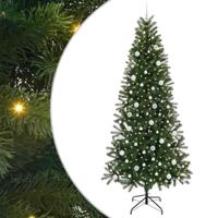 Kunstkerstboom met 300 LED met standaard Groen 240 cm PE en PVC - thumbnail