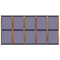 Kamerscherm met 5 panelen 350x180 cm donkerblauw - thumbnail