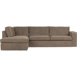 WOOOD Hoekbank 'Freddie' Links, Melange, kleur Lever