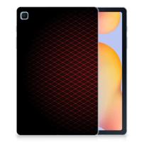 Samsung Galaxy Tab S6 Lite | S6 Lite (2022) Hippe Hoes Geruit Rood - thumbnail