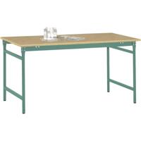 Manuflex BB3015.0001 Bijzettafel basis stationair met multiplex tafelblad in grijs-groen HF 0001, bxdxh: 1000 x 600 x 780 mm Grijs, Groen - thumbnail
