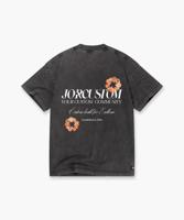 Jorcustom Flowers Loose Fit T-Shirt Heren Donkergrijs/Oranje - Maat M - Kleur: DonkergrijsOranje | Soccerfanshop - thumbnail