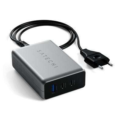 Satechi USB-C 3-port GaN compact oplader (100W) - Space Gray