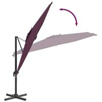 VidaXL Zweefparasol met aluminium paal 400x300 cm bordeauxrood - thumbnail