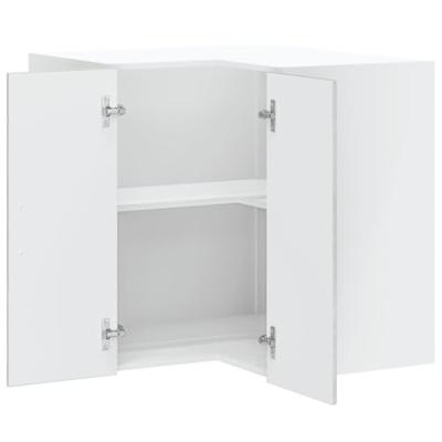 Keukenwandhoekkast Lucca bewerkt hout betongrijs