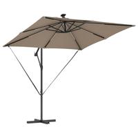 VidaXL Cantilever banana parasol taupe 249 x 249 x 250 cm - thumbnail