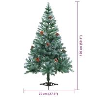 VidaXL Kunstkerstboom met 150 led groen 150 cm pvc en staal - thumbnail