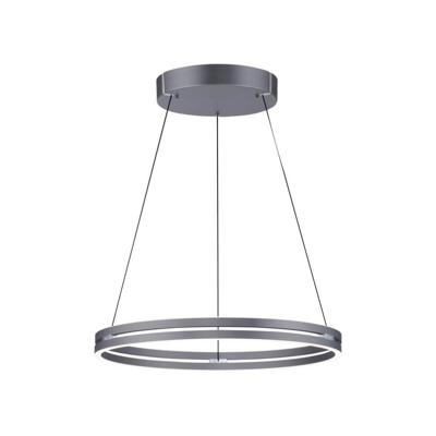 Paul Neuhaus Strakke hanglampPure E-Loop grijs Ø 70cm - 2551-15