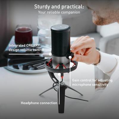 CHERRY UM 6.0 ADVANCED Zwart, Zilver Tafelmicrofoon