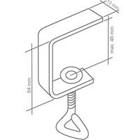 Donau Elektronik M24 Tafelklemmen, 2 stuks - thumbnail
