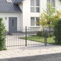 Tuinpoort Zwart 100 x 400 cm Staal - thumbnail