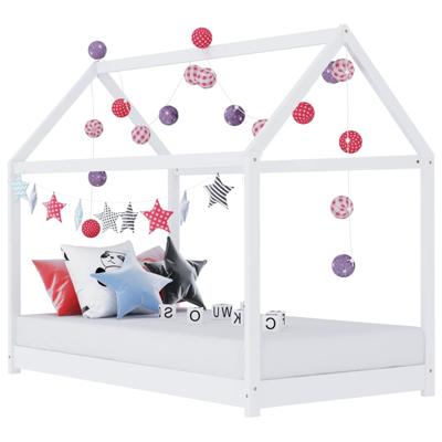 Kinderbedframe massief grenenhout wit 80x160 cm Kinderbedframe massief grenenhout wit 80x160 cm
