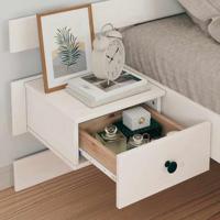 Bedframe met lade met hoofdeinde Wit 75 x 190 cm Massief grenenhout - thumbnail