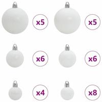 Kerstbal Set met 150 LED 61 pcs Wit Kunststof - thumbnail
