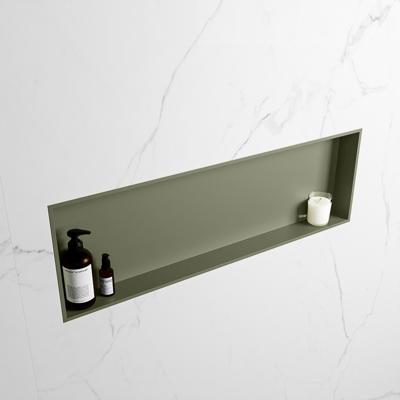 MONDIAZ EASY Nis 89,5x29,5cm in solid surface kleur Army | Army. 1 vak geschikt voor in- of opbouw