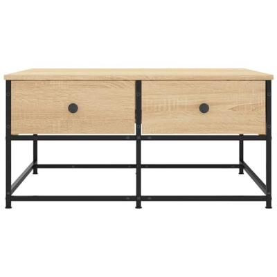 Salontafel 80x80x40 cm bewerkt hout sonoma eikenkleurig