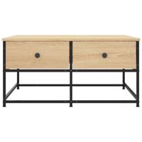 Salontafel 80x80x40 cm bewerkt hout sonoma eikenkleurig - thumbnail