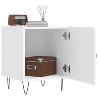 Nachtkastjes 2 st 40x40x50 cm bewerkt hout wit - thumbnail