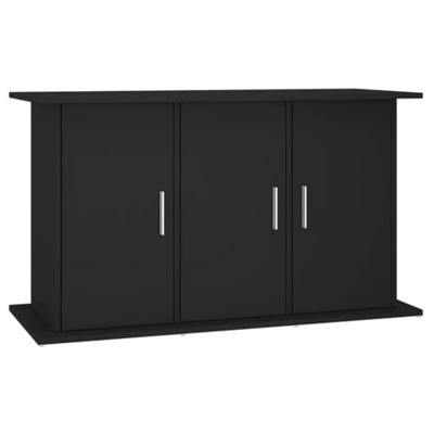 Aquariumstandaard 101x41x58 cm bewerkt hout zwart - thumbnail