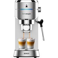 SOGO Human Technology CAF-SS-7600 Espressomachine Zilver 1450 W Met melkopschuimer - thumbnail
