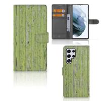 Samsung Galaxy S22 Ultra | Book Style Case | Green Wood - thumbnail
