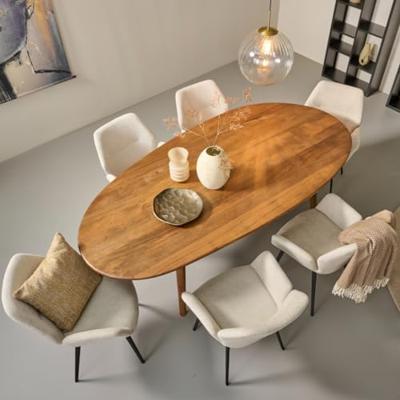 Eetkamerstoel Heesch - Beige - Textiel Eetkamerstoel Heesch - Beige - Textiel