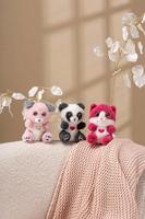 Cutydoo Love Kat Pluche - GIPSY TOYS - 13 cm - Frambozenroze - thumbnail