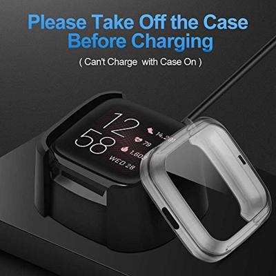 Fitbit Versa 2 Soft TPU case (volledig beschermd) - Transparant