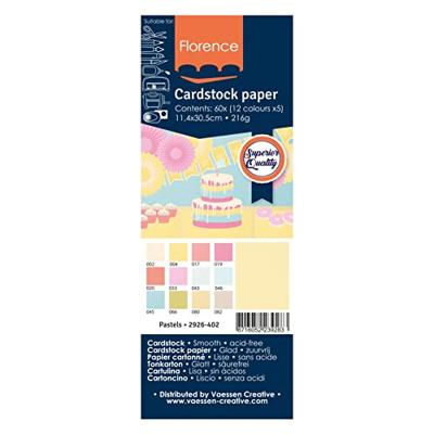 Florence • cardstock papier 216g glad 11,4x30,5cm pastels 60x