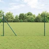 VidaXL Afrasteringspaal groen 10 x 1,2 m (50 mm gaas) staal en pvc - thumbnail