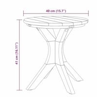 Bijzettafel Bruin 40 x 40 x 41 cm Massief teakhout - thumbnail