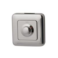 Hardbrass Beldrukker Qbe vierkant - chroom - thumbnail