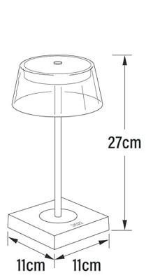 KonstSmide Oplaadbaar tafellampjeScilla wit - 7816-250