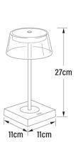 KonstSmide Oplaadbaar tafellampjeScilla wit - 7816-250 - thumbnail