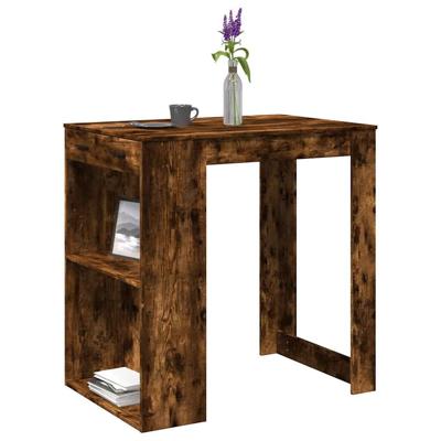 Bartafel 102x70x103,5 cm bewerkt hout gerookt eikenkleurig