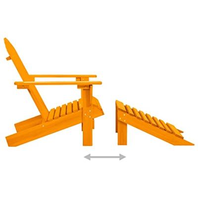 Tuinstoel Adirondack met voetenbank massief vurenhout oranje