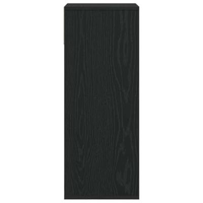 Boekenkast 34x31x80 cm bewerkt hout zwart