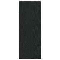 Boekenkast 34x31x80 cm bewerkt hout zwart - thumbnail