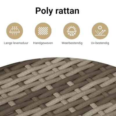 Tuinkast 55x59x80 cm poly rattan grijs