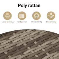 Tuinkast 55x59x80 cm poly rattan grijs - thumbnail