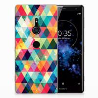 Sony Xperia XZ2 TPU bumper Geruit - thumbnail
