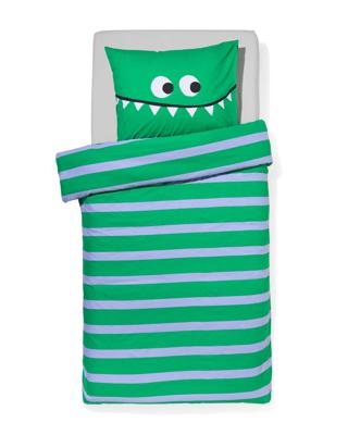 HEMA Kinderdekbedovertrek monster groen 140x200 (groen)