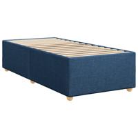 Boxspring met matras stof blauw 90x190 cm - thumbnail