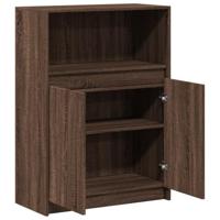 Dressoir met LED 72x34x100 cm bewerkt hout bruin eikenkleur - thumbnail