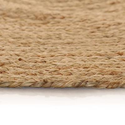 Tapijt rond 120 cm gevlochten jute